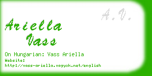 ariella vass business card
